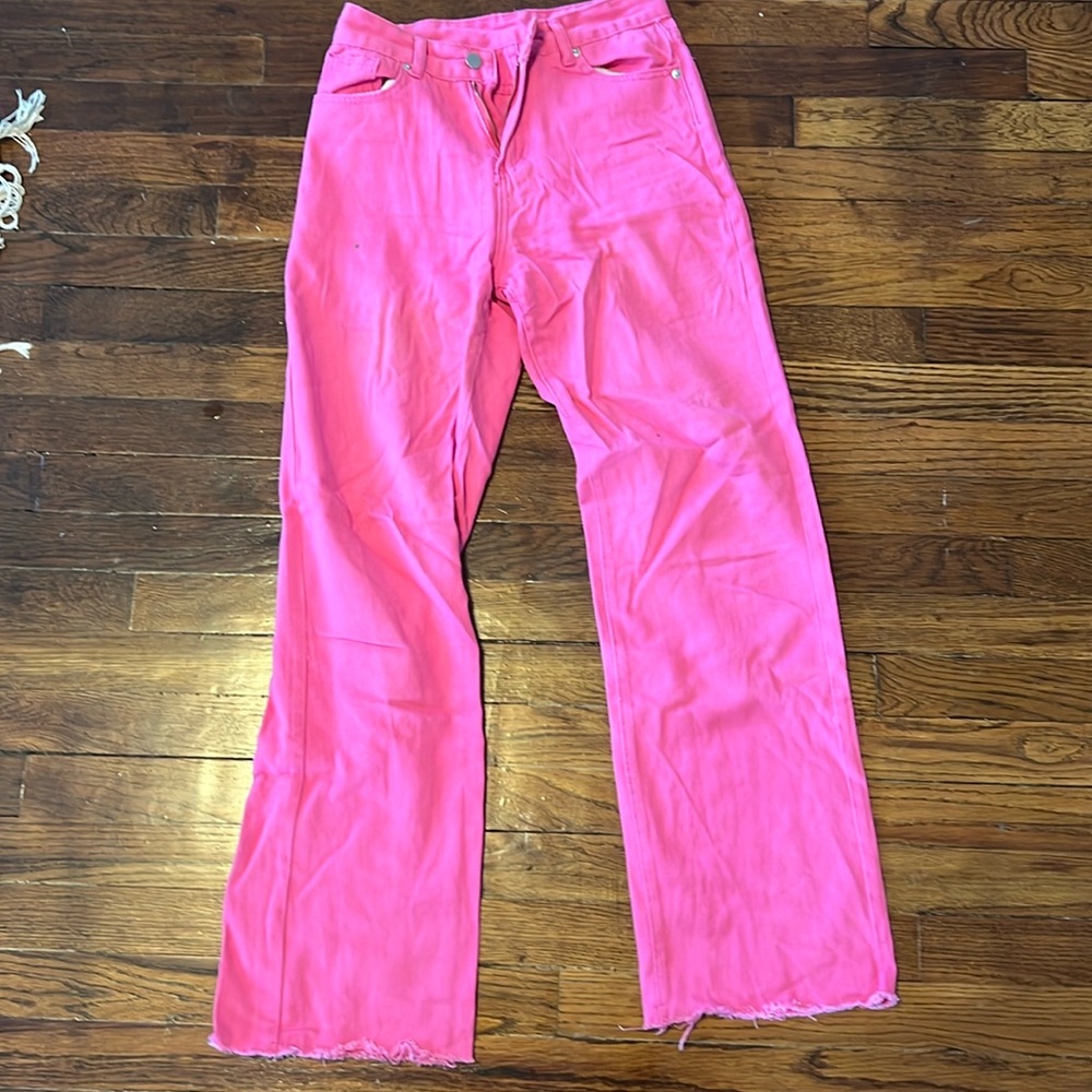Unknown brand, size small (2), pink, jean, not stretchy
